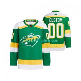 Minnesota Wild Custom Adidas 2022-2023 Reverse Retro Groente Authentic Shirt - Mannen